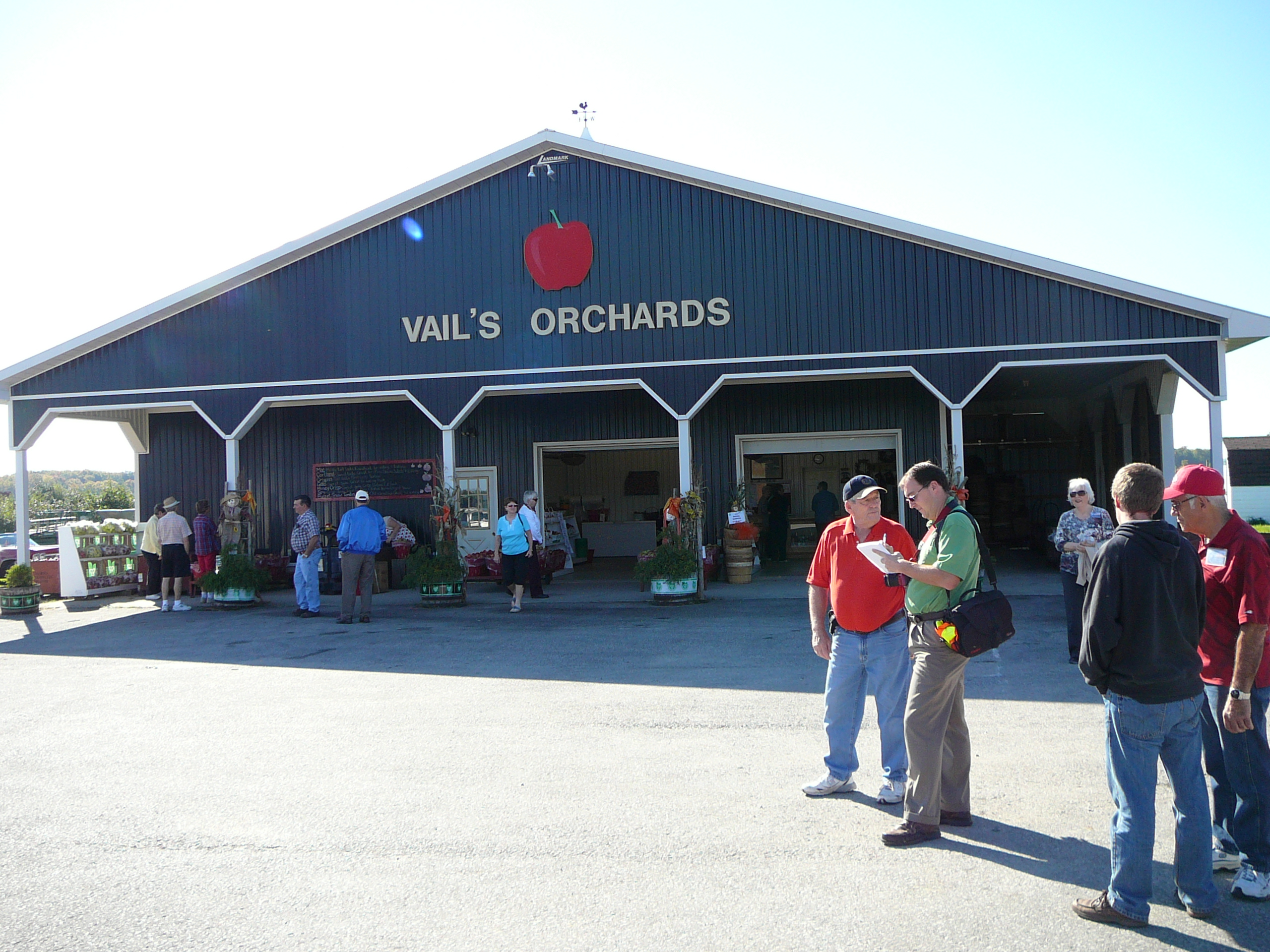 Members at stop at Val's Orchards