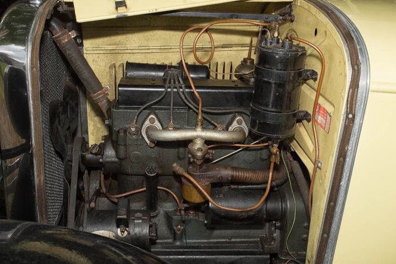 Engine compartment of 1927 Chevy