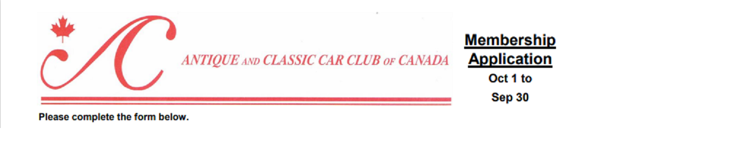 I'm interested in Joining the Antique and Classic Car Club of Canada   Bluewater  Region